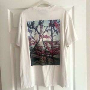 Men's Fear of God Essentials cherry blossom t shirt size